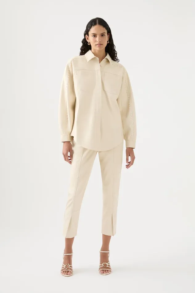 Aje Matching Sets Lumen Pearl Shirt Sandstone Beige 8211 Women Aje Matching Sets Lumen Pearl Shirt Sandstone Beige 8211 Women