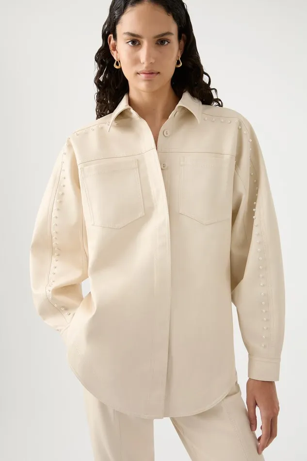 Aje Matching Sets Lumen Pearl Shirt Sandstone Beige 8211 Women Aje Matching Sets Lumen Pearl Shirt Sandstone Beige 8211 Women