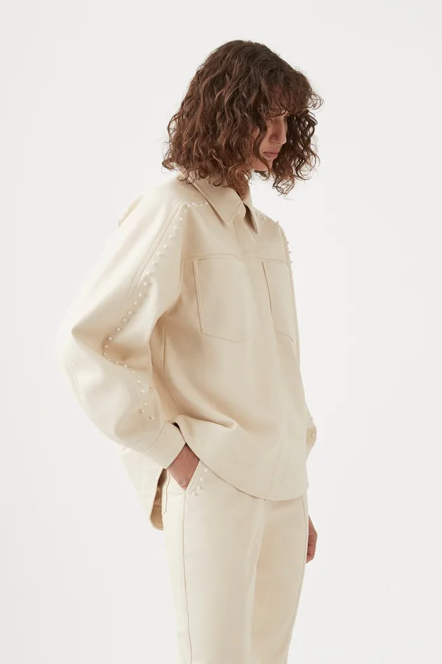 Aje Matching Sets Lumen Pearl Shirt Sandstone Beige 8211 Women Aje Matching Sets Lumen Pearl Shirt Sandstone Beige 8211 Women