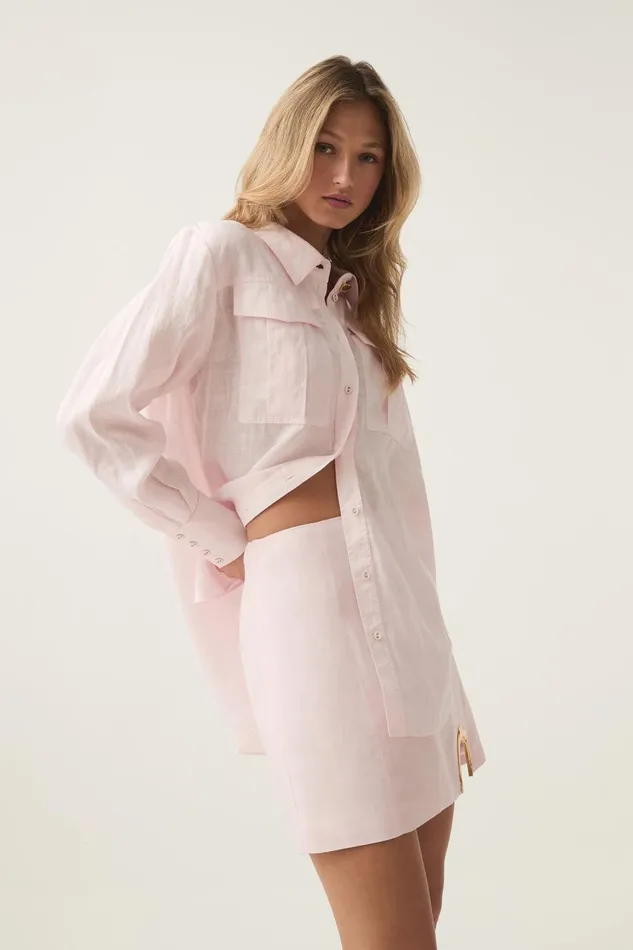 Aje Matching Sets Neoma Pocketed Shirt Pastel Pink 8211 Women Aje Matching Sets Neoma Pocketed Shirt Pastel Pink 8211 Women