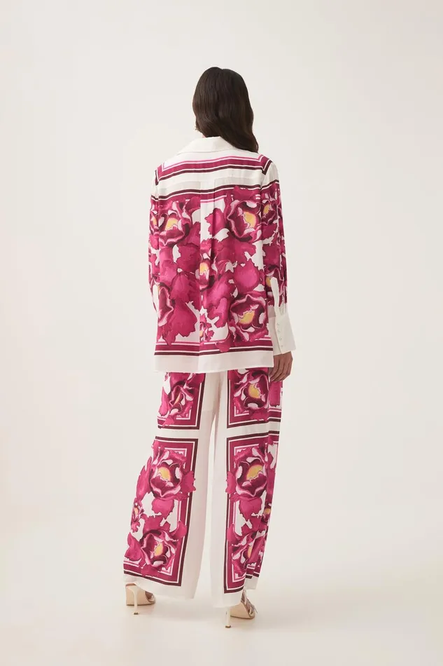 Aje Pants Atomic Silk Relaxed Pant Boldly Blooming 8211 Women