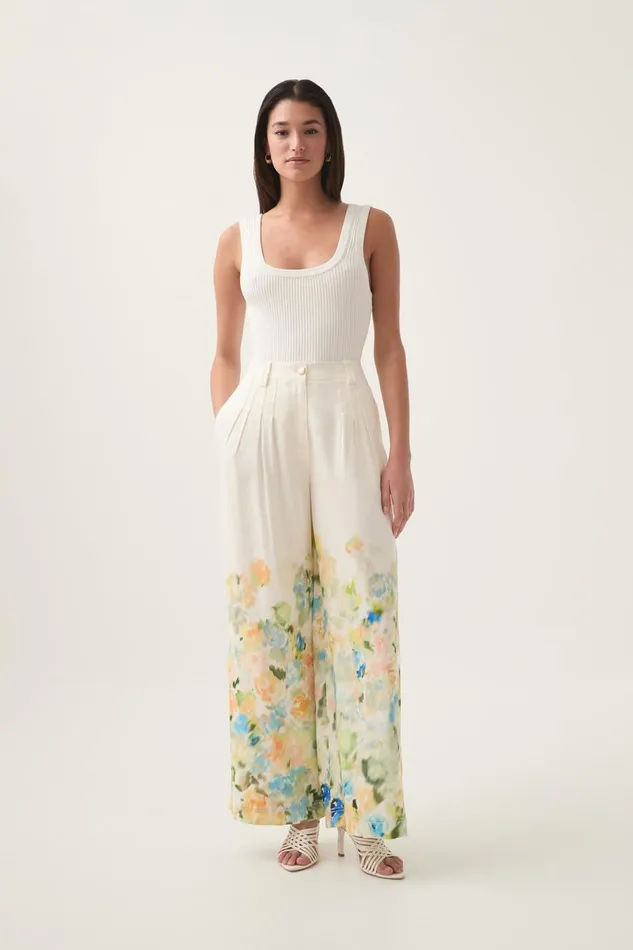 Aje Pants Dreamscape Pintucked Pant Floral Haze 8211 Women
