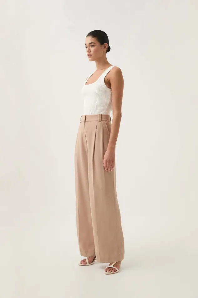 Aje Pants Paragon Tailored Pant Ecru Beige 8211 Women