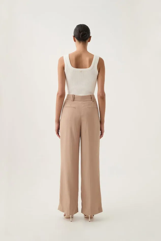Aje Pants Paragon Tailored Pant Ecru Beige 8211 Women