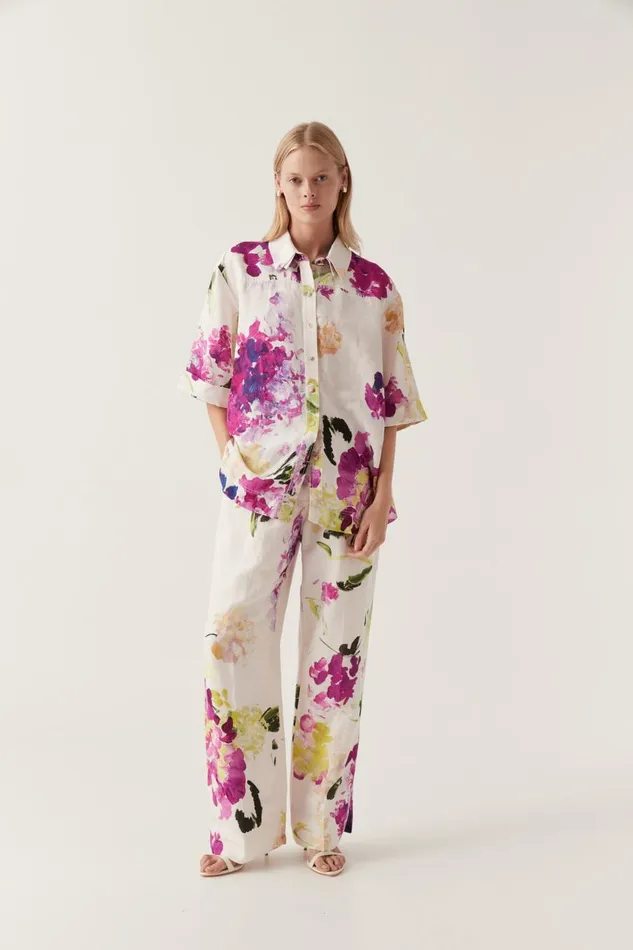 Aje Pants Portray Relaxed Pant Wild Hydrangea 8211 Women