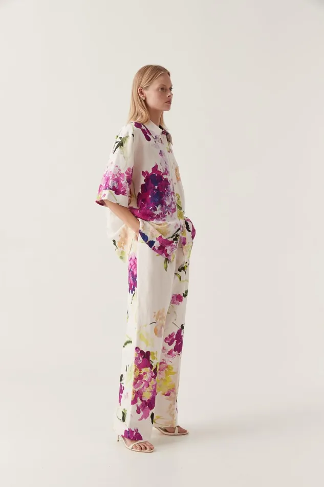 Aje Pants Portray Relaxed Pant Wild Hydrangea 8211 Women