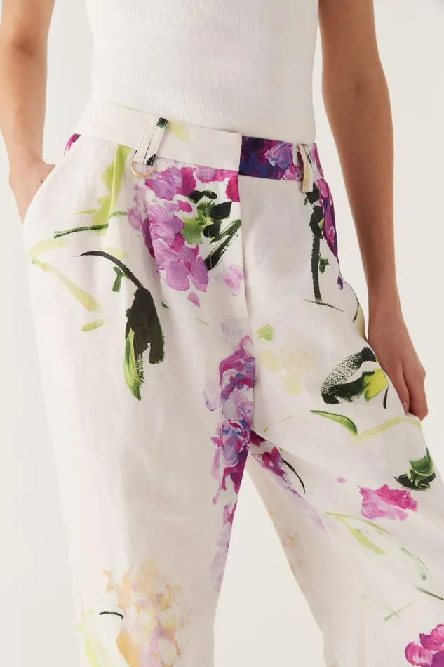 Aje Pants Portray Relaxed Pant Wild Hydrangea 8211 Women