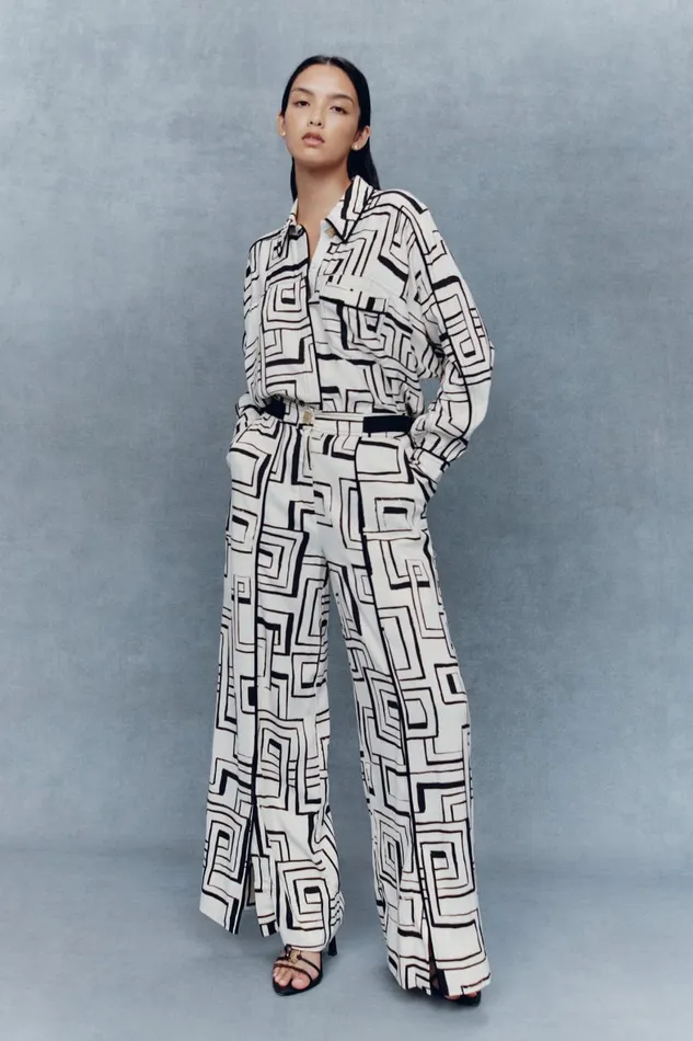 Aje Pants Vortex Split Leg Pant Abstract Penrose 8211 Women