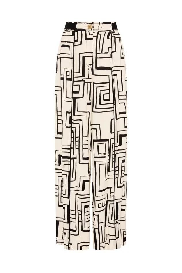 Aje Pants Vortex Split Leg Pant Abstract Penrose 8211 Women