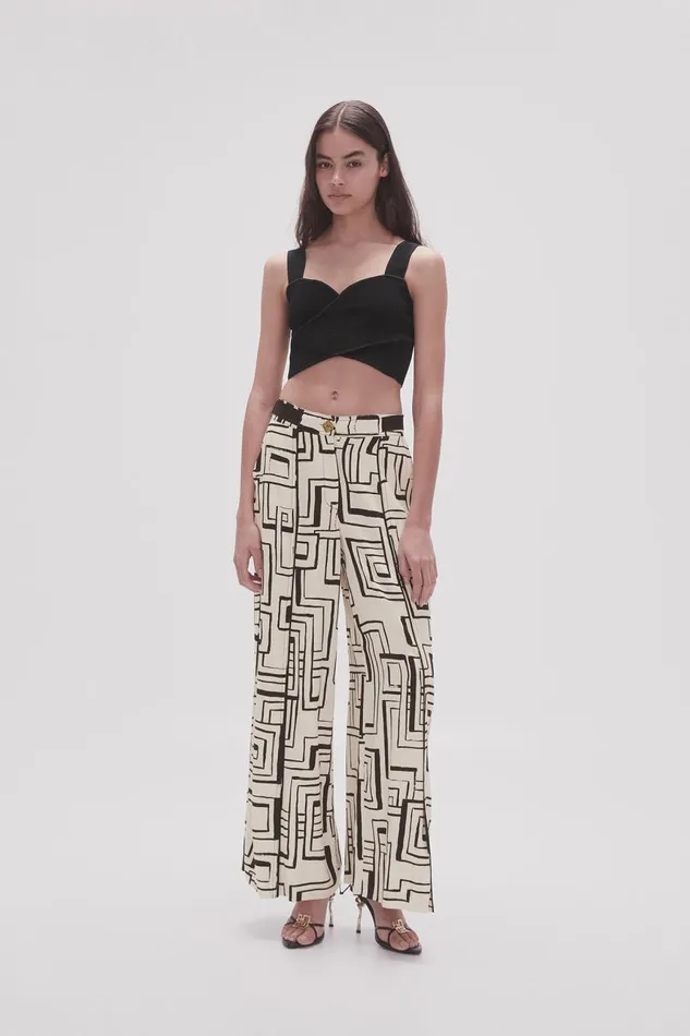 Aje Pants Vortex Split Leg Pant Abstract Penrose 8211 Women