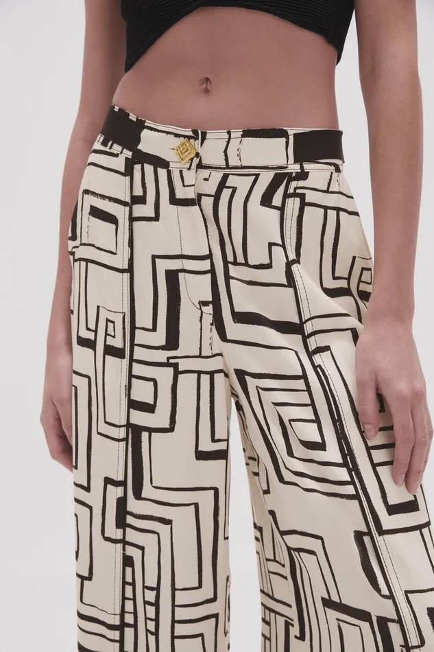 Aje Pants Vortex Split Leg Pant Abstract Penrose 8211 Women
