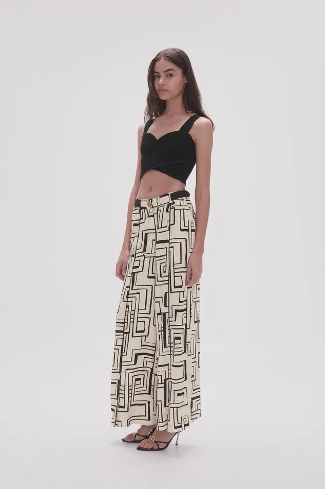Aje Pants Vortex Split Leg Pant Abstract Penrose 8211 Women