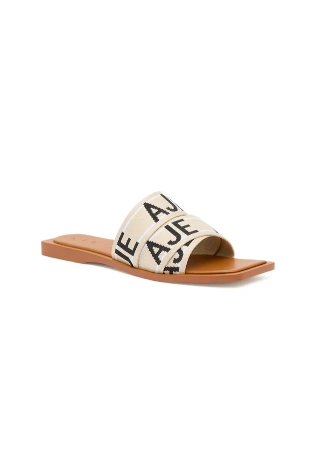 Aje Shoes Anais Logo Slide Tannatural 8211 Women