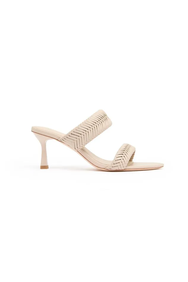 Aje Shoes Coline Braided Heel Natural Beige 8211 Women