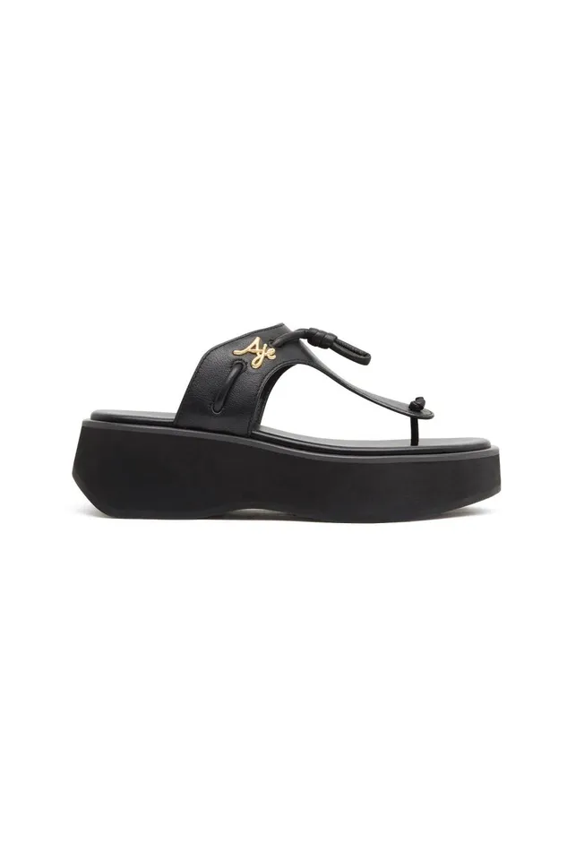 Aje Shoes Harlow Wedge Thong Black 8211 Women Aje Shoes Harlow Wedge Thong Black 8211 Women