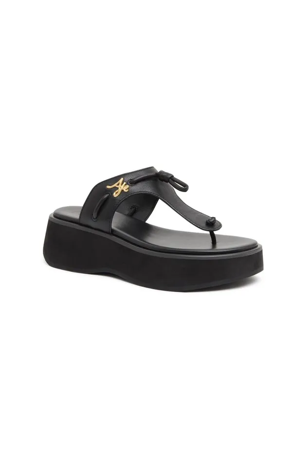 Aje Shoes Harlow Wedge Thong Black 8211 Women Aje Shoes Harlow Wedge Thong Black 8211 Women