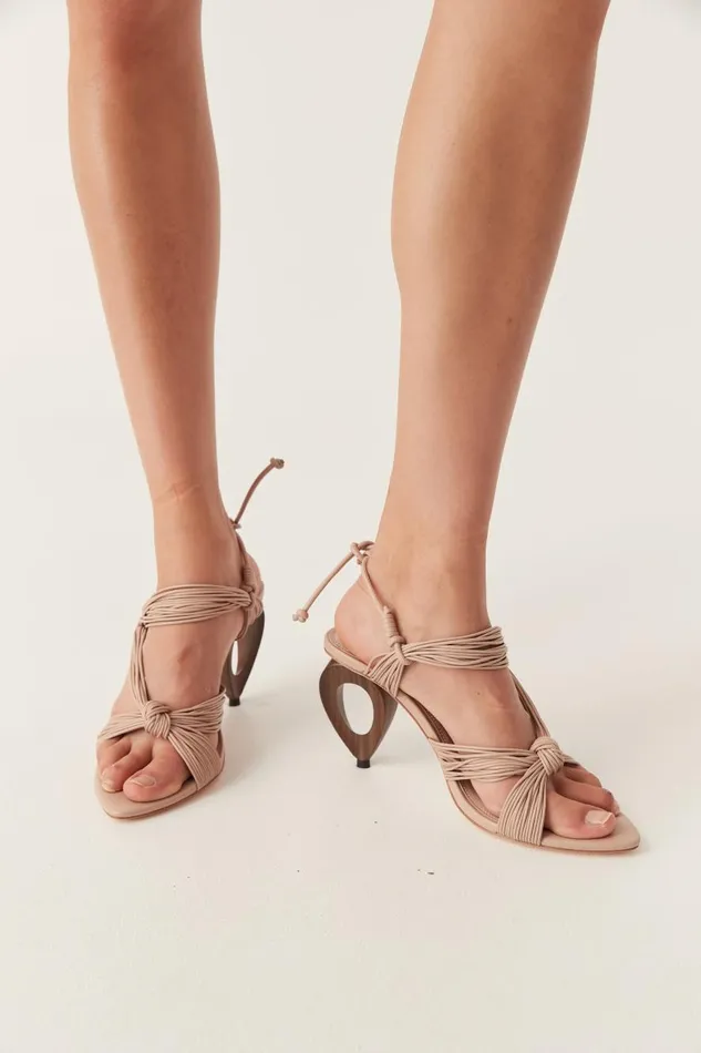Aje Shoes Heartwood Sculptural Heel Nude 8211 Women