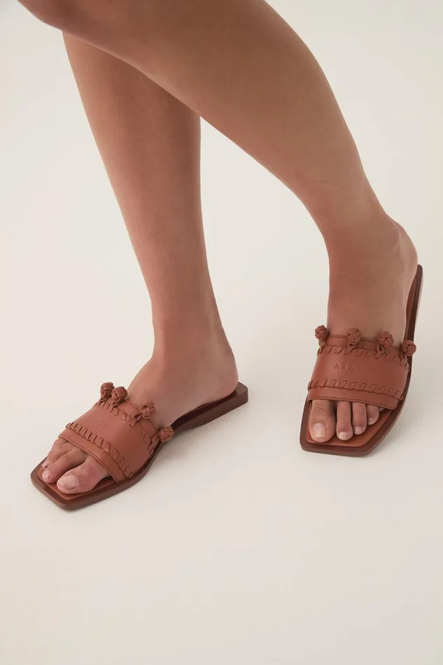 Aje Shoes Tessellate Slide Spiced Chai 8211 Women