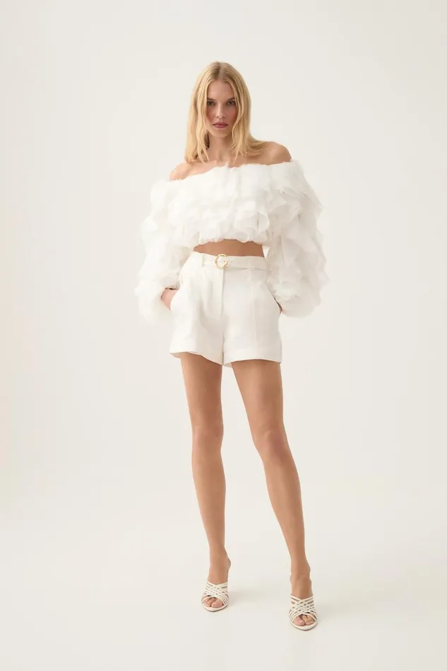 Aje Shorts Samira Short Ivory 8211 Women