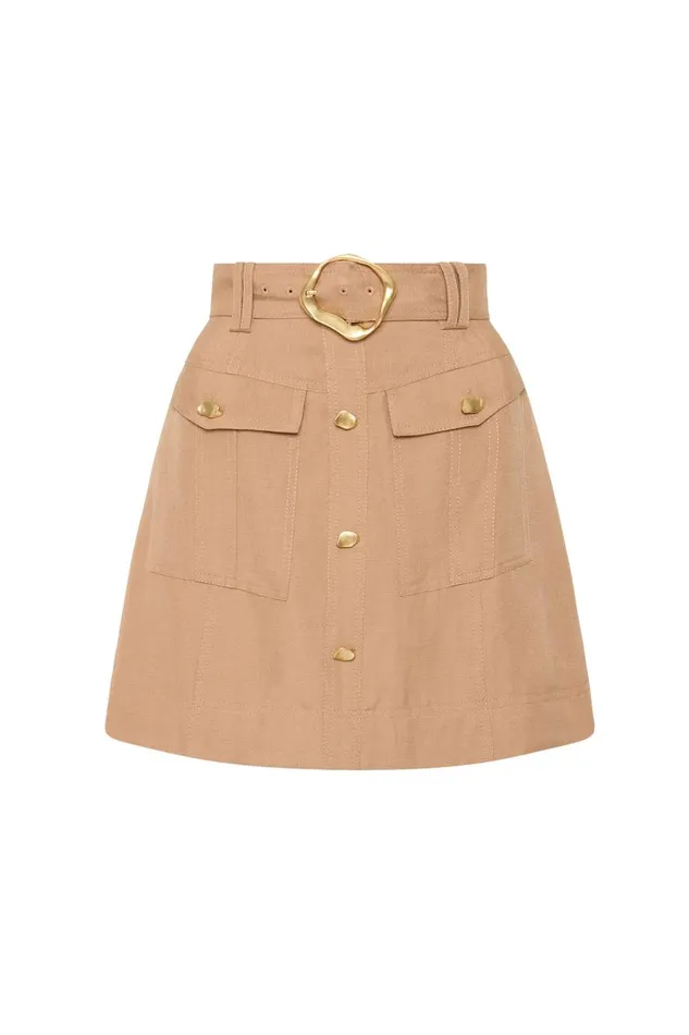 Aje Skirts Beacon Utility Mini Skirt Ecru Beige 8211 Women