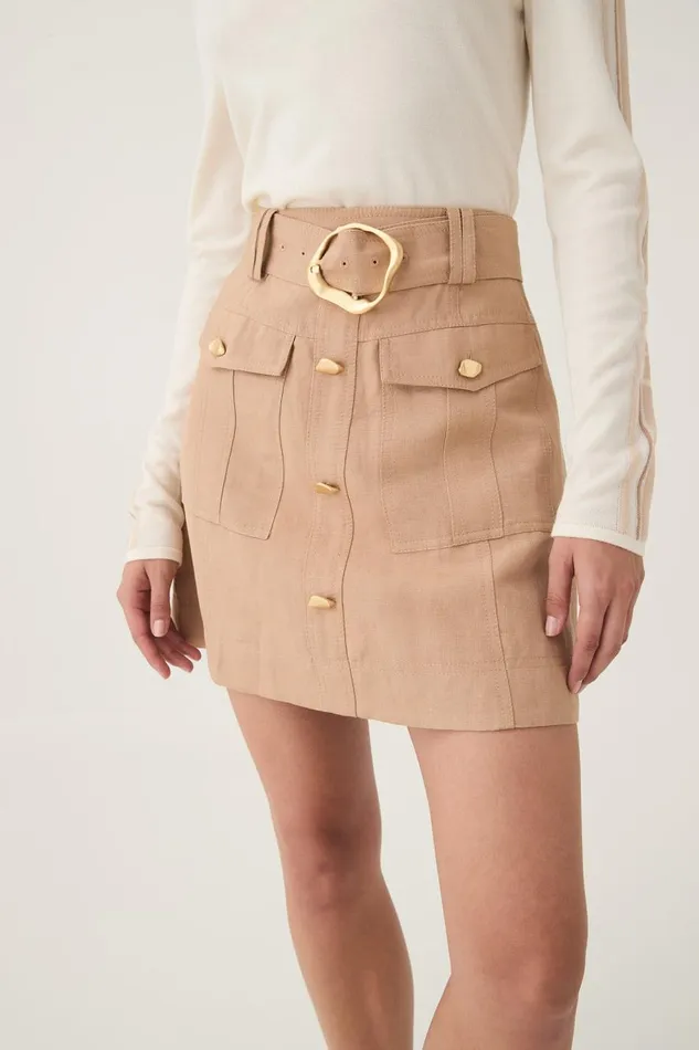 Aje Skirts Beacon Utility Mini Skirt Ecru Beige 8211 Women