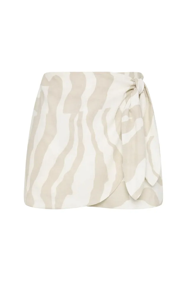 Aje Skirts Eden Wrap Skirt Oatmeal Zebra 8211 Women
