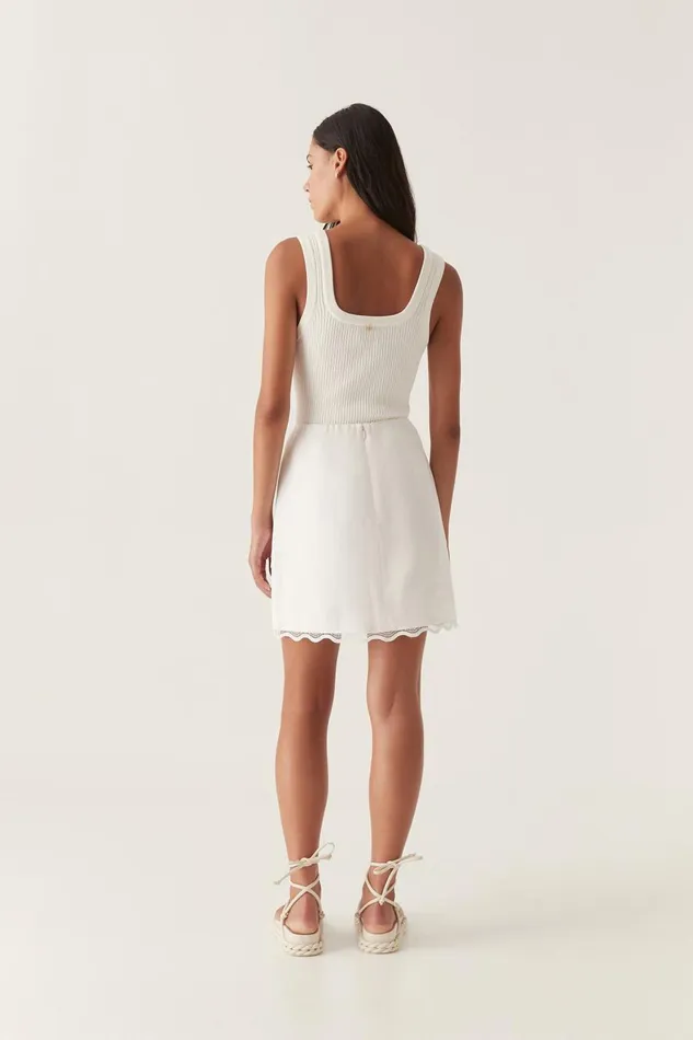 Aje Skirts Reva Wave Trim Skirt Ivory 8211 Women