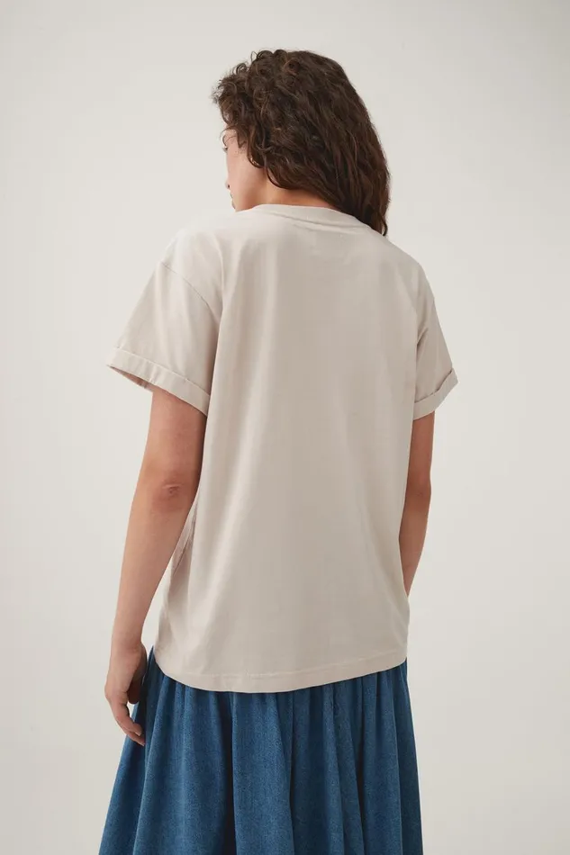 Aje Tees Alice Embroidered Logo Tee Stonewhite 8211 Women Aje Tees Alice Embroidered Logo Tee Stonewhite 8211 Women