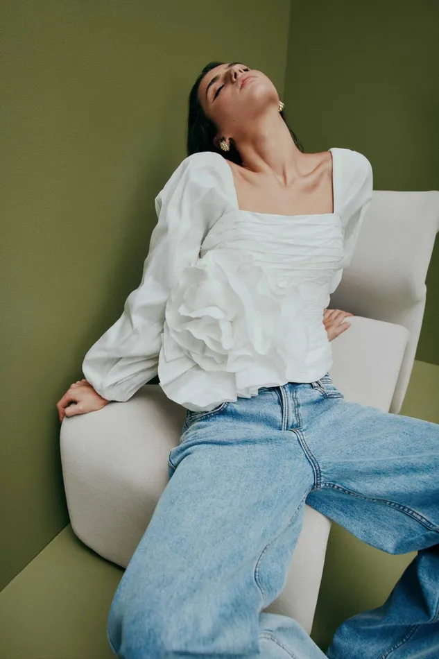 Aje Tops Parallels Spiral Top Ivory 8211 Women