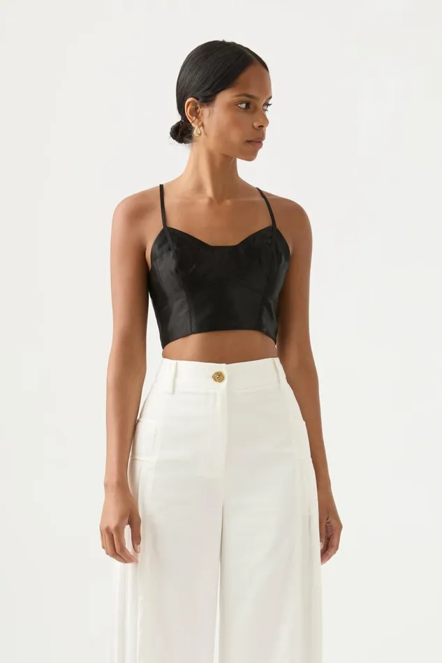 Aje Tops Rowena Panelled Bralette Black 8211 Women
