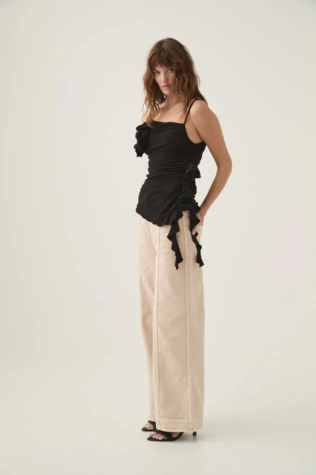 Aje Tops Serene Asymmetric Gathered Top Black 8211 Women Aje Tops Serene Asymmetric Gathered Top Black 8211 Women