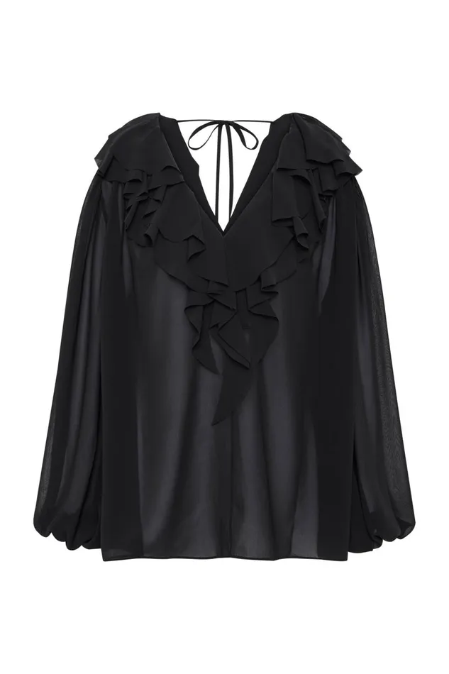 Aje Tops Tabitha Pom Pom Blouse Black 8211 Women Aje Tops Tabitha Pom Pom Blouse Black 8211 Women