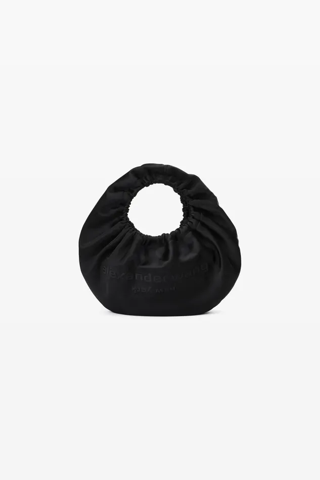 Alexander Wang Bags Women Crescent Small Handle Bag In Satin WDebossed Logo