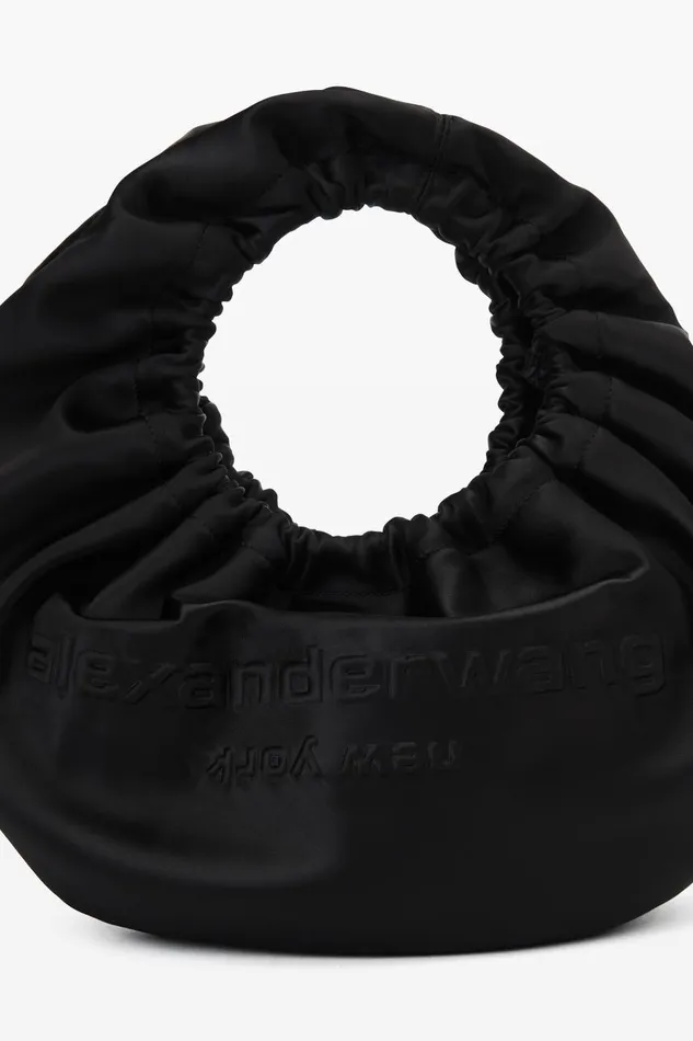 Alexander Wang Bags Women Crescent Small Handle Bag In Satin WDebossed Logo