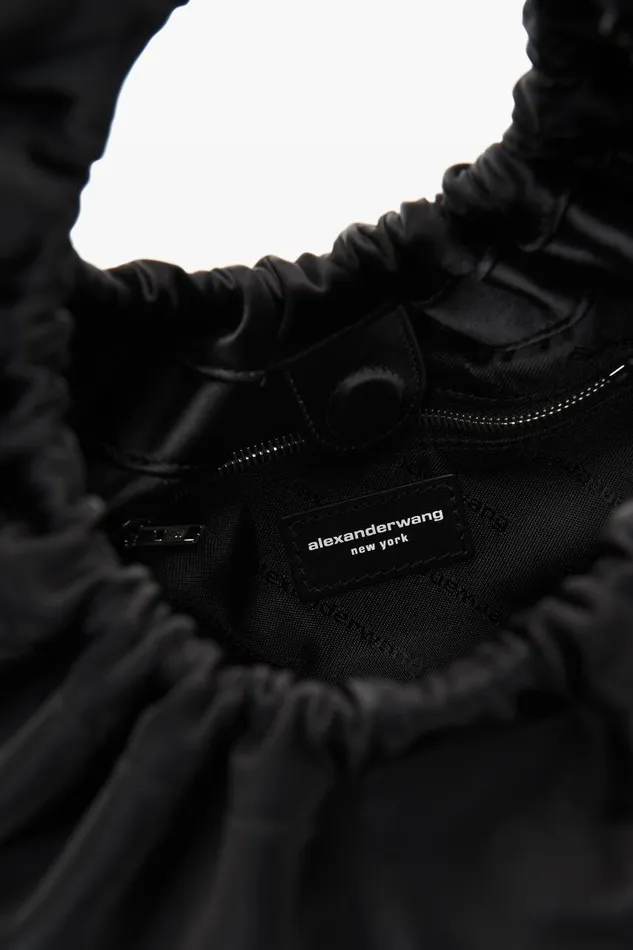 Alexander Wang Bags Women Crescent Small Handle Bag In Satin WDebossed Logo