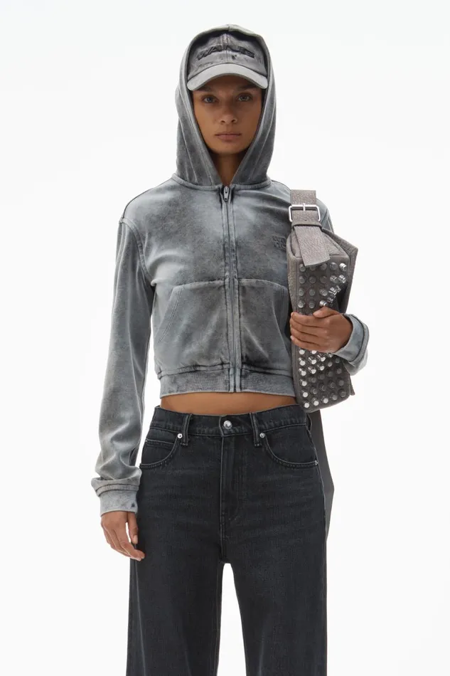 Alexander Wang Denim Women Ez Mid Rise Jeans With Logo Pocket