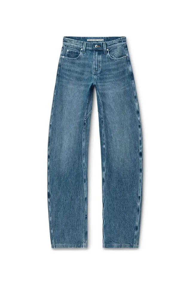 Alexander Wang Denim Women LowRise Gusset Jeans In Medium Indigo Wash