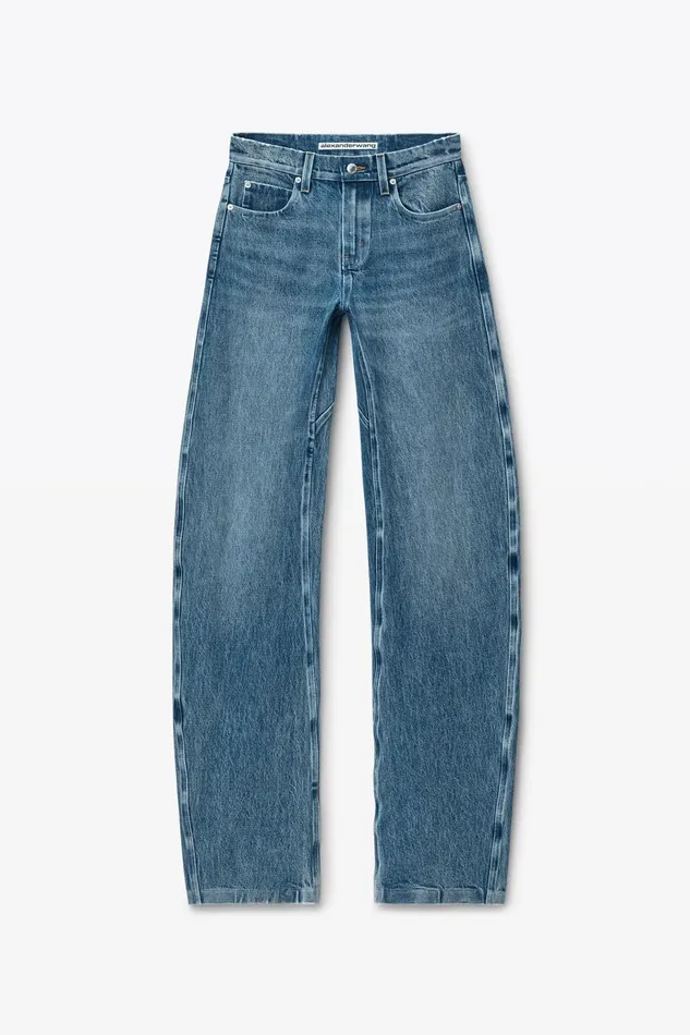 Alexander Wang Denim Women LowRise Gusset Jeans In Medium Indigo Wash