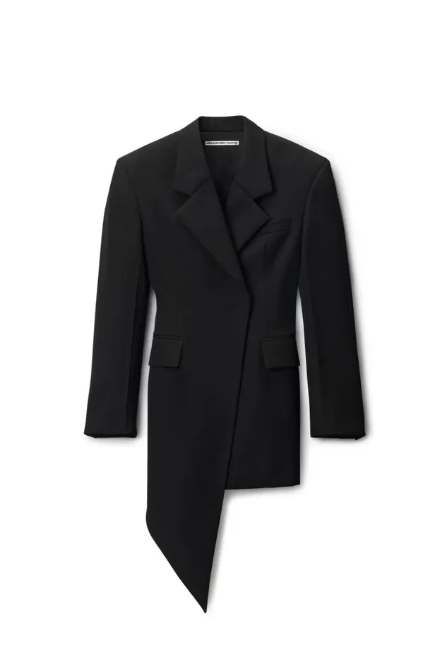 Alexander Wang Dresses Women Asymmetric Blazer Minidress In Wool Twill