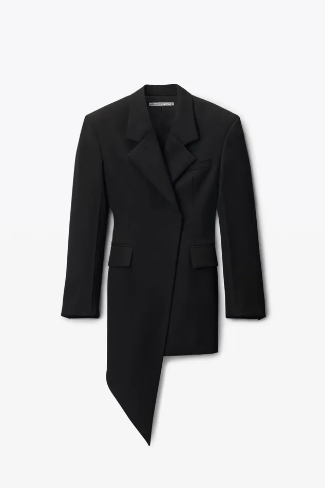Alexander Wang Dresses Women Asymmetric Blazer Minidress In Wool Twill