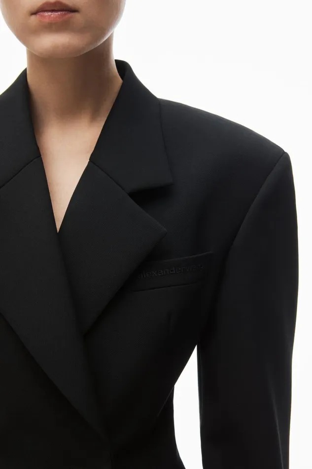 Alexander Wang Dresses Women Asymmetric Blazer Minidress In Wool Twill