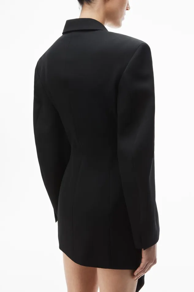 Alexander Wang Dresses Women Asymmetric Blazer Minidress In Wool Twill