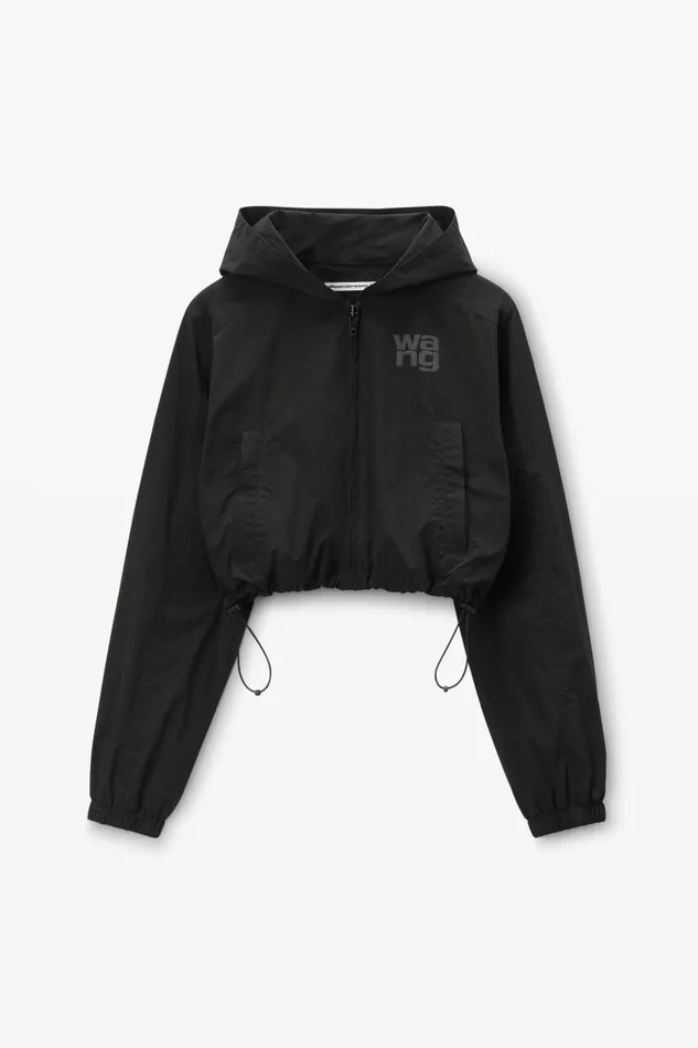 Alexander Wang Jackets Women Logo Cropped Bomber Jacket