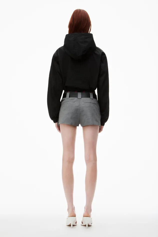 Alexander Wang Jackets Women Logo Cropped Bomber Jacket