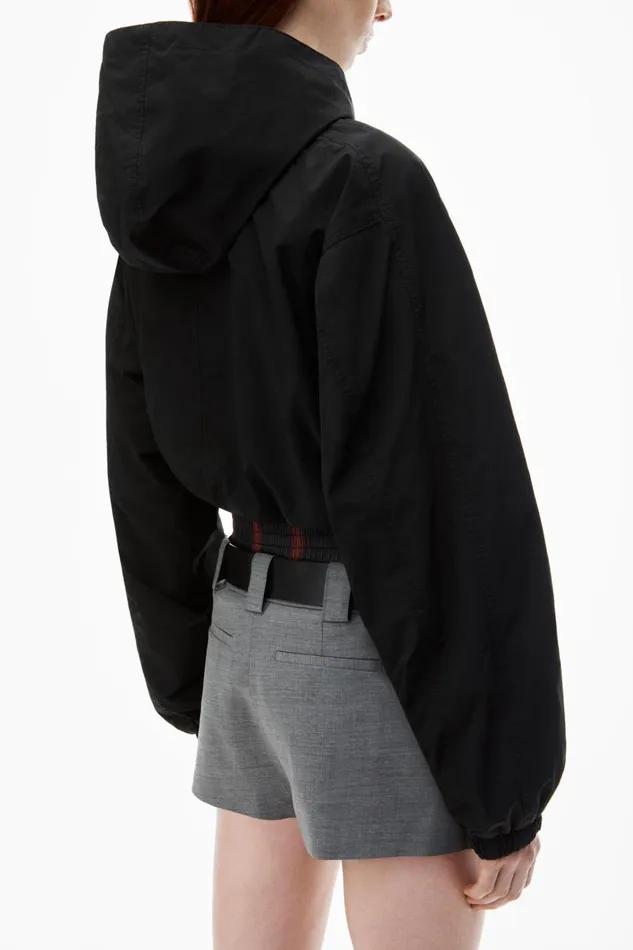 Alexander Wang Jackets Women Logo Cropped Bomber Jacket