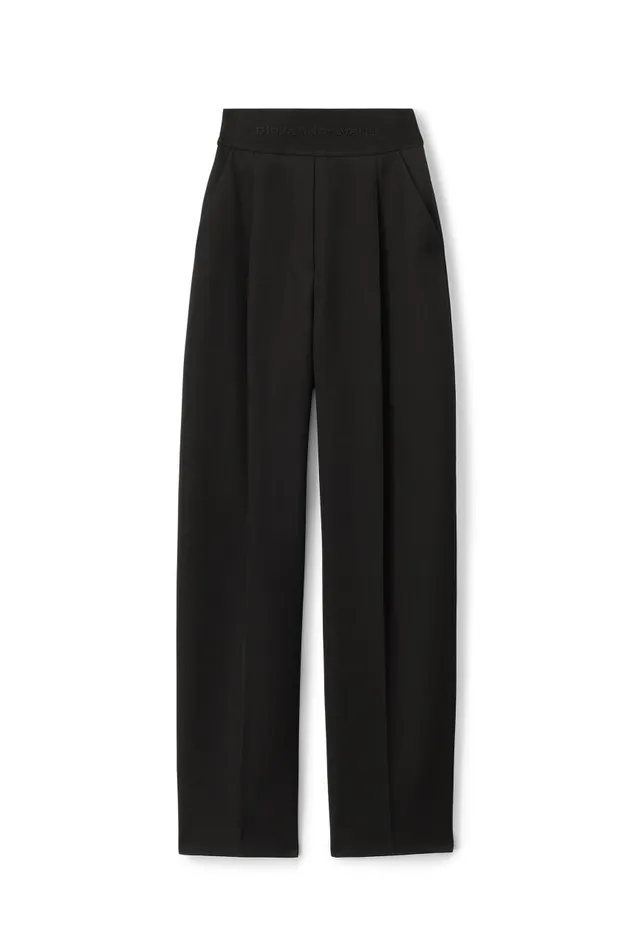 Alexander Wang Pants Women High Waisted Trouser With Logo Waistband