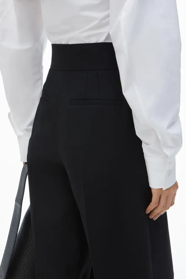 Alexander Wang Pants Women High Waisted Trouser With Logo Waistband