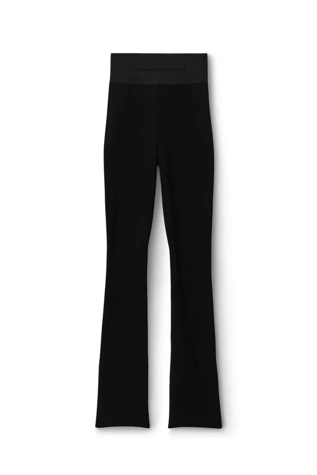 Alexander Wang Pants Women Logo Elastic Waistband Bootcut Pant