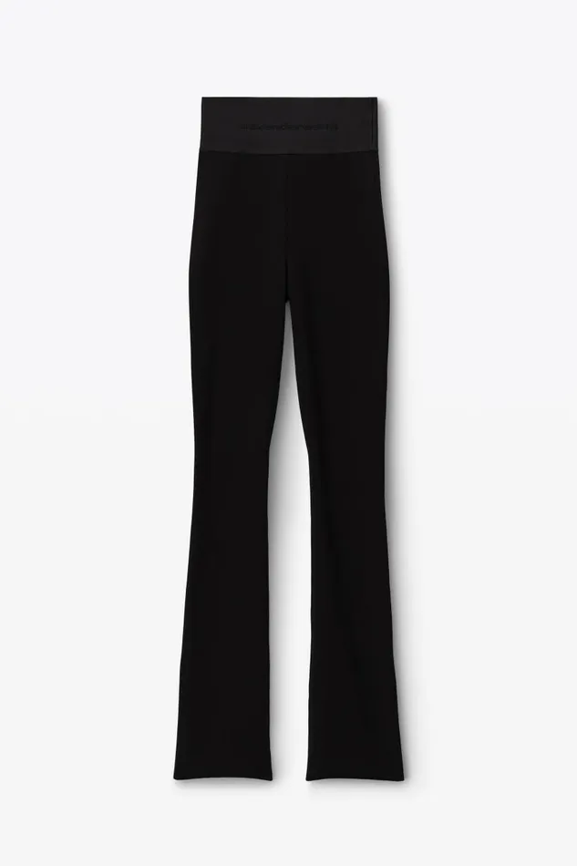 Alexander Wang Pants Women Logo Elastic Waistband Bootcut Pant