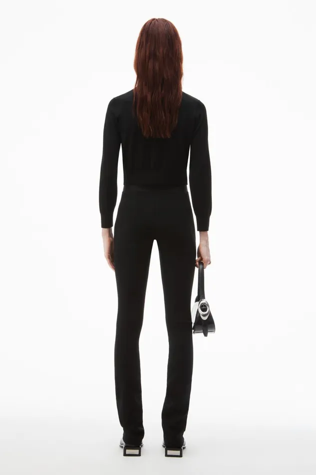 Alexander Wang Pants Women Logo Elastic Waistband Bootcut Pant